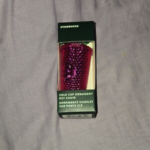 Starbucks Fuchsia Cold Cup Key Chain